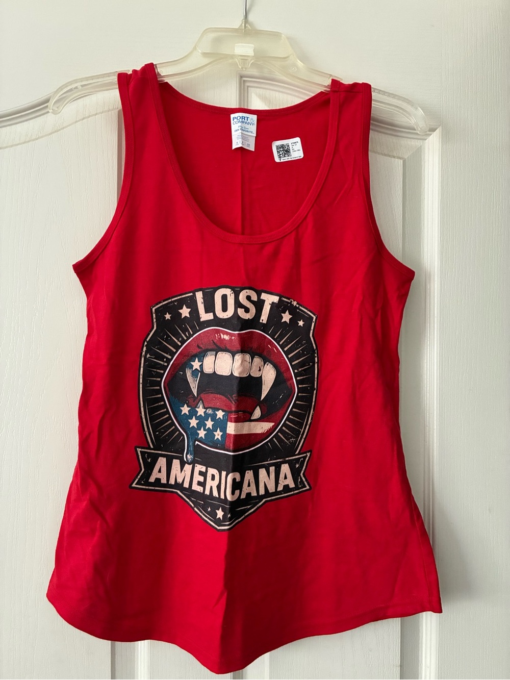 NWT Lost Americana Red Graphic Tank Top
